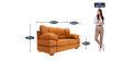Conforto 2 Seater Sofa In Tan Brown Colour