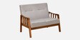 Conolly Fabric 2 Seater Sofa In Brown Colour