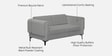 Consalvo  Boucle Fabric 2 Seater Sofa in Grey Colour