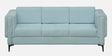 Consalvo Faux Fur Fabric 3 Seater Sofa In Baby Blue Colour