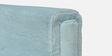 Consalvo Faux Fur Fabric 3 Seater Sofa In Baby Blue Colour