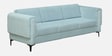 Consalvo Faux Fur Fabric 3 Seater Sofa In Baby Blue Colour