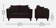 Conseja Fabric 2 Seater Sofa In Chestnut Brown Colour