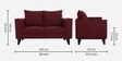 Conseja Fabric 2 Seater Sofa In Garnet Red Colour