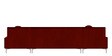Consequential Velvet Corner Sofa in Red Colour in C Shape