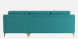Consuel Velvet LHS Sectional Sofa (2 + Lounger) in Turquoise Colour