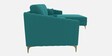 Consuel Velvet LHS Sectional Sofa (2 + Lounger) in Turquoise Colour