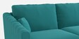 Consuel Velvet LHS Sectional Sofa (2 + Lounger) in Turquoise Colour