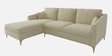 Consuel Velvet RHS Sectional Sofa (2 + Lounger) in Bone White Colour