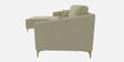 Consuel Velvet RHS Sectional Sofa (2 + Lounger) in Bone White Colour