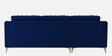 Consuel Velvet RHS Sectional Sofa (2 + Lounger) in Midnight Blue Colour