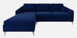 Consuel Velvet RHS Sectional Sofa (2 + Lounger) in Midnight Blue Colour