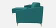 Consuel Velvet RHS Sectional Sofa (2 + Lounger) in Turquoise Colour