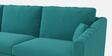 Consuel Velvet RHS Sectional Sofa (2 + Lounger) in Turquoise Colour