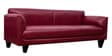 Convi Leatherette 3 Seater Sofa in Blood Maroon Colour