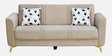 Cooper Fabric  3 Seater Sofa In Beige Finish