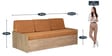 Corby Pull-Out Sofa Cum Bed with Mattress in Teak Finish