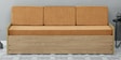 Corby Pull-Out Sofa Cum Bed with Mattress in Teak Finish