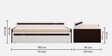 Corby Pull-Out Sofa Cum Bed with Mattress in Wenge Finish