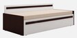 Corby Pull-Out Sofa Cum Bed with Mattress in Wenge Finish