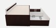 Corby Pull-Out Sofa Cum Bed with Mattress in Wenge Finish