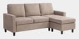 Corby Fabric 3 Seater Sofa In Beige Colour With Ottoman