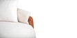 Corvin Fabric 2 Seater sofa with Wooden Armrests in Beige Colour