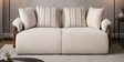 Corvin Fabric 2 Seater sofa with Wooden Armrests in Beige Colour