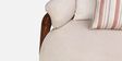 Corvin Fabric 3 Seater sofa with Wooden Armrests in Beige Colour