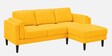 Creata Fabric Lhs Sectional Sofa (2+Lounger) In Bold Yellow Colour