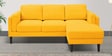 Creata Fabric Lhs Sectional Sofa (2+Lounger) In Bold Yellow Colour