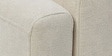 Creata Fabric LHS Sectional Sofa (2+Lounger) in Ivory Beige Colour