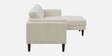Creata Fabric LHS Sectional Sofa (2+Lounger) in Ivory Beige Colour