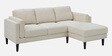Creata Fabric LHS Sectional Sofa (2+Lounger) in Ivory Beige Colour
