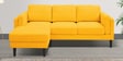 Creata Fabric Rhs Sectional Sofa (2+Lounger) In Bold Yellow Colour