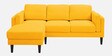 Creata Fabric Rhs Sectional Sofa (2+Lounger) In Bold Yellow Colour