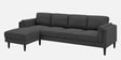 Creata Fabric Rhs Sectional Sofa (3+Lounger) In Charcoal Grey Colour