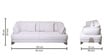 Cove 3 Seater Sofa In  Light Grey Color