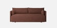 Cozy Chic Boucle 2 Seater Sofa In Burgundy Colour