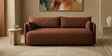Cozy Chic Boucle 2 Seater Sofa In Burgundy Colour