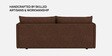 Cozy Chic Boucle 2 Seater Sofa In Burgundy Colour