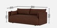 Cozy Chic Boucle 2 Seater Sofa In Burgundy Colour