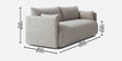 Cozy Chic Boucle 2 Seater Sofa In Grey Colour