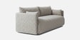 Cozy Chic Boucle 2 Seater Sofa In Grey Colour