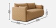 Cozy Chic Boucle 2 Seater Sofa In Mustard Colour