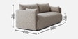 Cozy Chic Boucle 3 Seater Sofa In Brown Colour