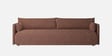 Cozy Chic Boucle 3 Seater Sofa In Burgundy Colour
