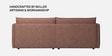 Cozy Chic Boucle 3 Seater Sofa In Burgundy Colour