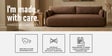 Cozy Chic Boucle 3 Seater Sofa In Burgundy Colour