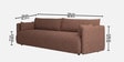 Cozy Chic Boucle 3 Seater Sofa In Burgundy Colour